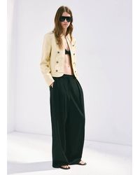 Mango - Pinstripe Blazer With Buttons - Lyst