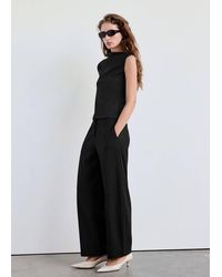 Mango - Straight Mid-Rise Trousers - Lyst