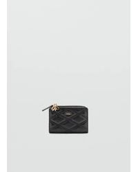 Mango - Quilted Faux Leather Wallet With Charm Detail - Lyst