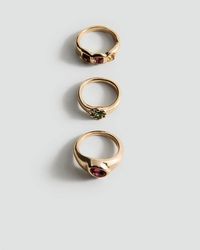Mango - Pack Of 3 Combined Rings - Lyst