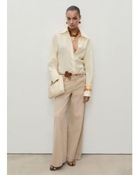 Mango - Low Waist Wideleg Jeans - Lyst