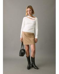 MANGO TEEN - Asymmetrical T-Shirt With Cut-Out - Lyst