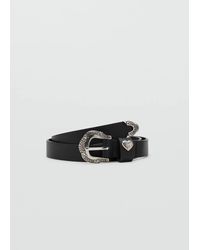 MANGO TEEN - Metal Detail Belt - Lyst