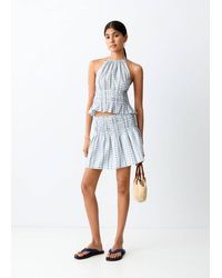 MANGO TEEN - Gathered Waist Print Skirt - Lyst