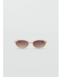 Mango - Lunettes De Soleil Monture Rectangulaire Blanc - Lyst