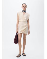 Mango - Lyocell Wrap Dress - Lyst