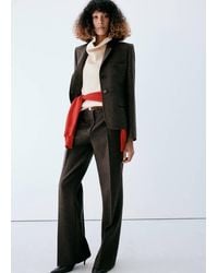 Mango - Straight-Fit Suit Trousers - Lyst