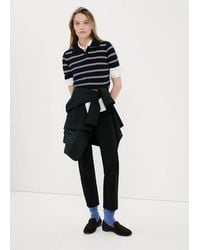 Mango - Striped Polo-Neck Sweater - Lyst