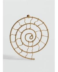 Mango - Shell Design Earrings - Lyst