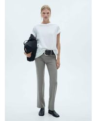 Mango - Polyester-Blend Belt Straight-Leg Pants - Lyst