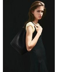 Mango - Braided Shoulder Bucket Bag - Lyst