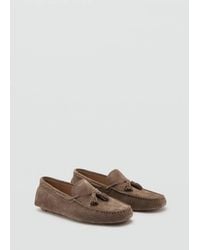 Mango - Driver Shoe With Fringes - Lyst