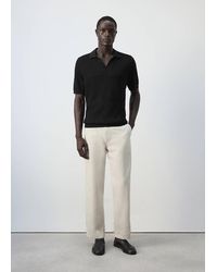 Mango - 100% Cotton Fine Knit Polo - Lyst