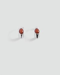 MANGO TEEN - Stone Hoop Earrings - Lyst