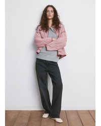 Mango - Contrast Piping Quilted Jacket - Lyst