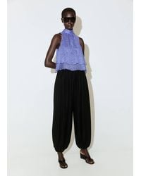 Mango - Ruffles Polka Dot Blouse - Lyst
