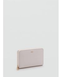 Mango - Medium Wallet With Saffiano Effect - Lyst