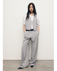 Mango - Pinstriped Suit Waistcoat - Lyst