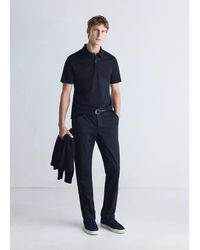 Mango - Slim-Fit Thermoregulating Wool-Blend Trousers - Lyst