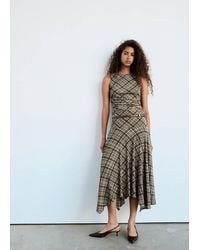 Mango - Draped Checkered Top - Lyst