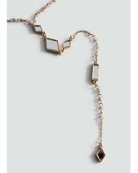 Mango - Collier À Pendentif Cristal Or - Lyst