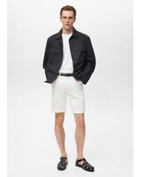 Mango - Slim-Fit Denim Bermuda Shorts - Lyst