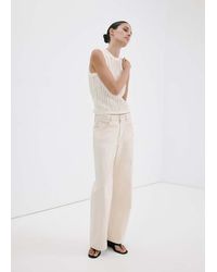 Mango - Openwork Knit Top - Lyst
