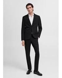 Mango - Camicia Completo Slim-Fit Cotone Popeline Bianco - Lyst