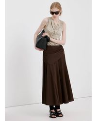 Mango - Draped Fitted T-Shirt - Lyst