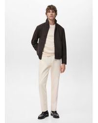 Mango - Wool Zip-Up Jacket - Lyst