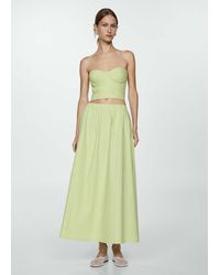 Mango - Strapless Cropped Top Pastel - Lyst