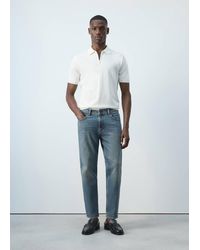 Mango - Ben Cropped Tapered-Fit Jeans - Lyst