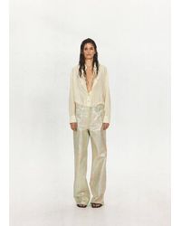 Mango - Foil-Printed Straight Jeans - Lyst