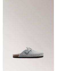 Mango - Felt Clog Slippers - Lyst
