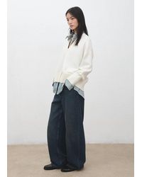 Mango - V-Neck Knitted Cardigan - Lyst