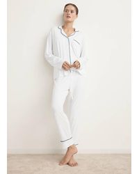 Mango - Two-Piece Pyjamas With Piping - Lyst