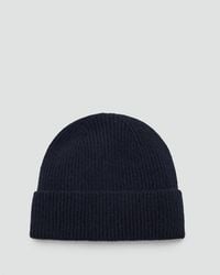 Mango - Ribbed Wool Blend Hat - Lyst