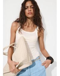 Mango - Braided Tote Bag - Lyst