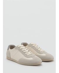 Mango - Combined Leather Sneaker - Lyst