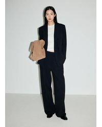 Mango - Pinstripe Pleated Trousers - Lyst