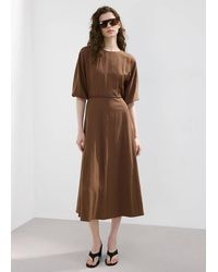 Mango - Lyocell Dress With Belt - Lyst
