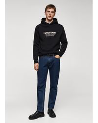 Mango - Embroidered Hoodie - Lyst