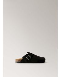 Mango - Leather Clog Shoes - Lyst