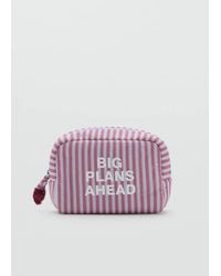 MANGO TEEN - Striped Cotton Wash Bag - Lyst