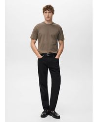 Mango - 100% Cotton Slim-Fit T-Shirt - Lyst
