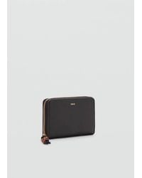 Mango - Small Wallet With Saffiano Effect - Lyst