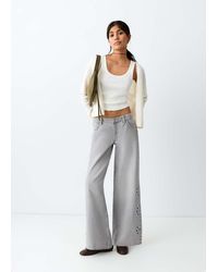 MANGO TEEN - Embroidered Straight-Leg Jeans - Lyst