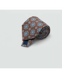 Mango - Printed Silk Tie - Lyst