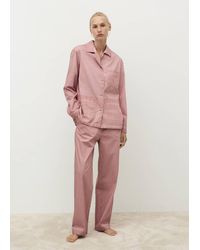 Mango - Garment-Dyed Cotton Long Trousers - Lyst
