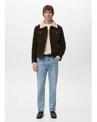 Mango - Corduroy Jacket With Shearling-Effect Lining - Lyst